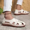 Gioiacombo&trade; Nuovi sandali cavi casual in pelle da donna