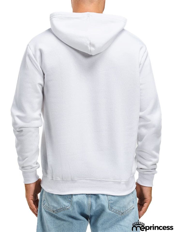 Men's Solid Color Thick Pullover Hoodies