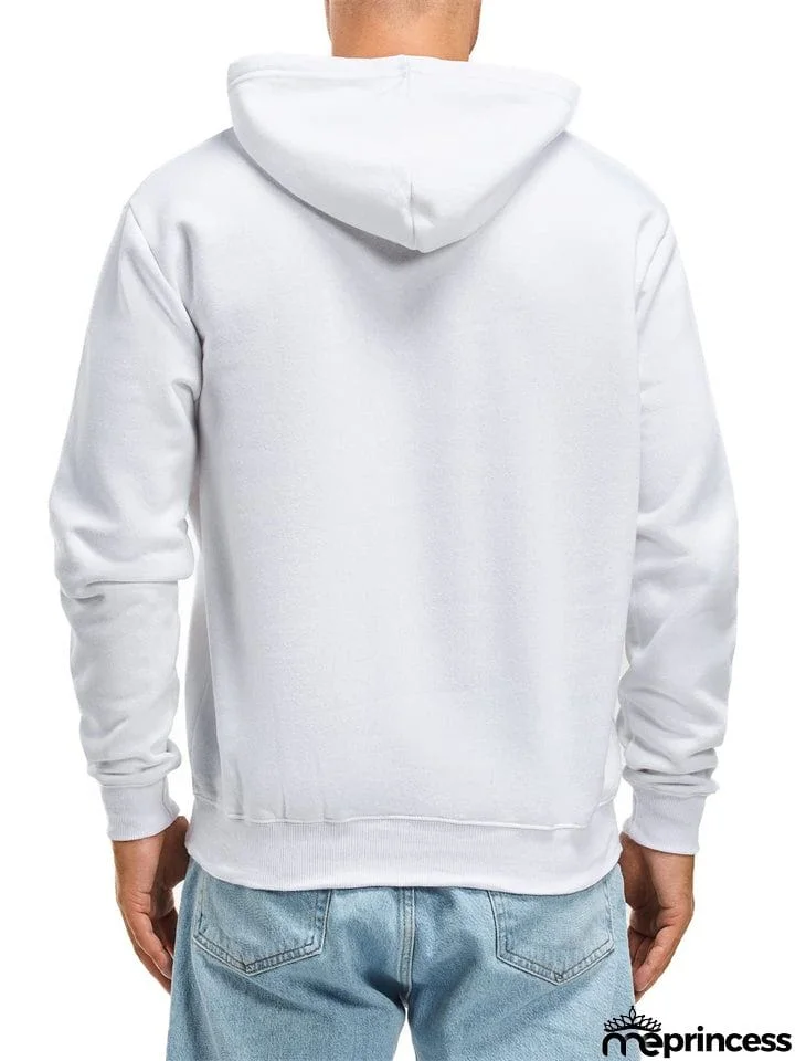 Men's Solid Color Thick Pullover Hoodies