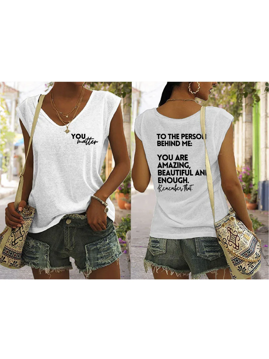 You Are Amazing Beautiful And Enough V-neck Tank