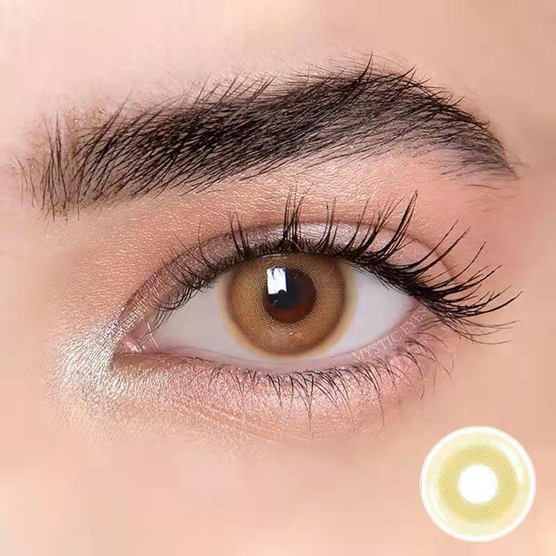 Pixie Yellow Contact Lenses Cosplay Style For Halloween Day 14.5mm