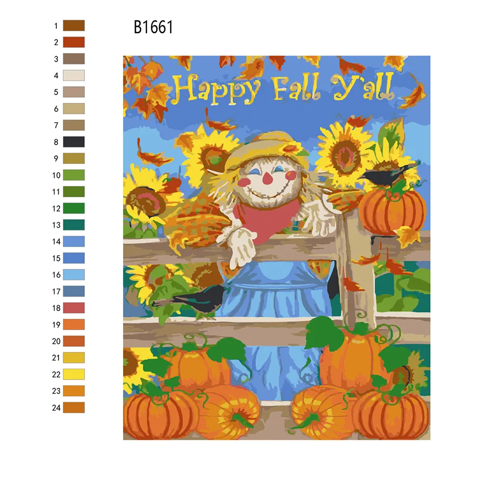 DIY Paint By Number 40*50cm - Scarecrow In The Sunflowers