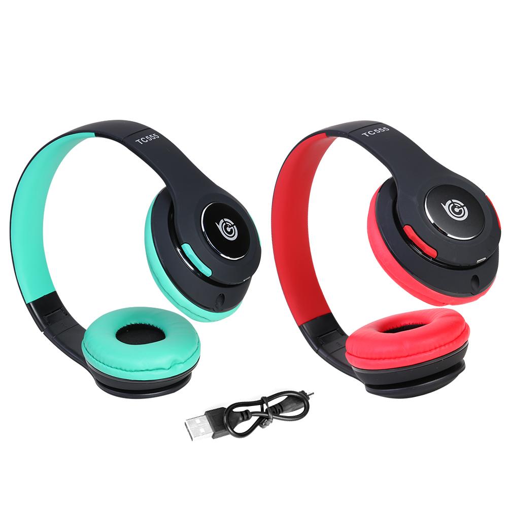 

TC555 Wireless Bluetooth 4.1 Headphone Folding Music Headset w/ Microphone, Green, 501 Original