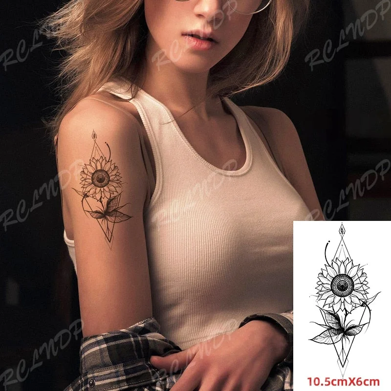 Waterproof Temporary Tattoo Sticker Small Cute Flower Plant Body Art Flash Tatoo Fake Tatto for Women Men