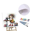 (US Only)Paint By Numbers Kit On Canvas DIY Oil Art Girl Picture Home Wall Decor40x40cm
