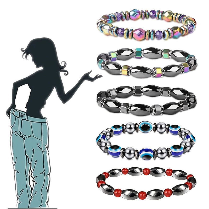 Bracelet Magnet Yoga Beaded Elastic Bracelet Hot Selling Bracelet Female Bracelet Male Black Gall Stone Jewelry