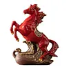 Ceramic horse statue a Chinese feng shui red horse ornament symbolizing good fortune in the Year of