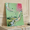 (30x40cm)DIY Pearl Painting Framed River Handmade Pearl Material Art Kit Living Room Decor
