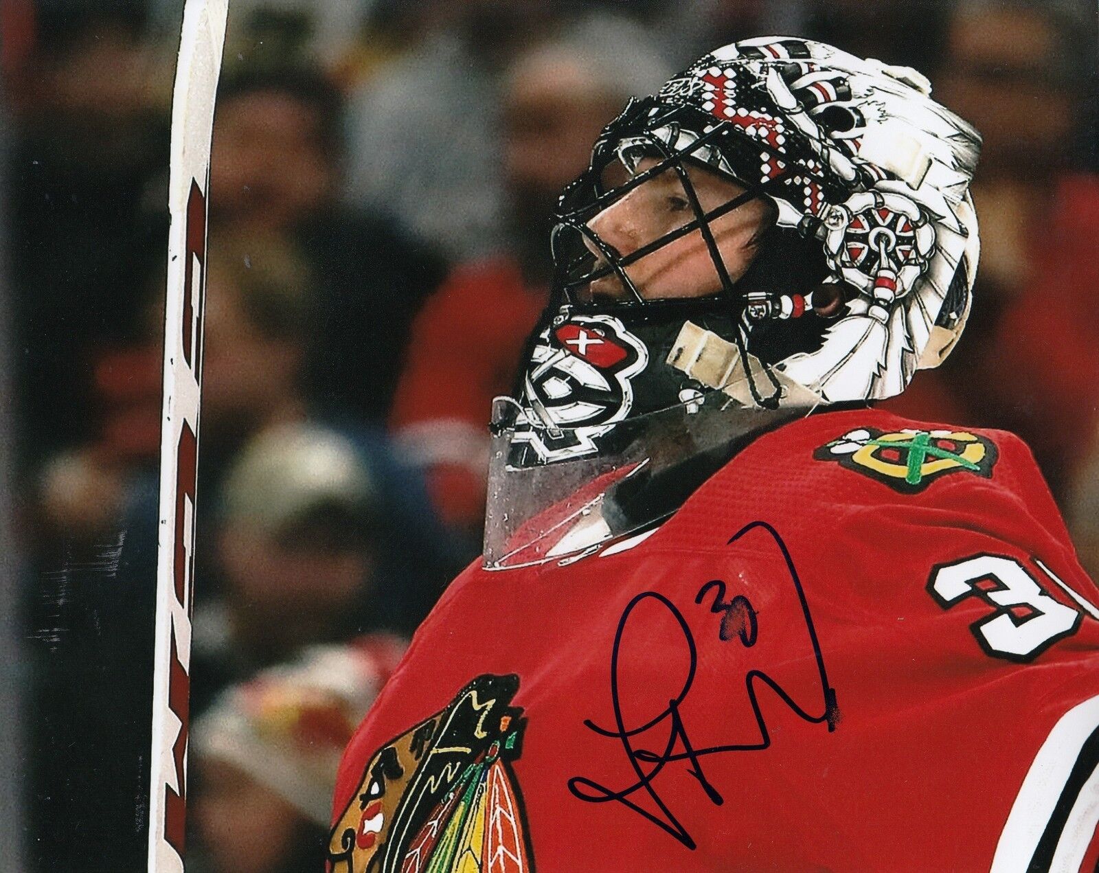 JEFF GLASS signed (CHICAGO BLACKHAWKS) autograph HOCKEY 8X10 Photo Poster painting W/COA #4