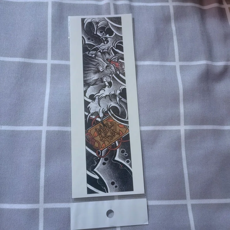 Waterproof Flower Arm Temporary Tattoo Sticker Chinese Wind Arm Ring Wave Art Dec Fake Tattoo Men Women Foot Ring Tattoo Sticker