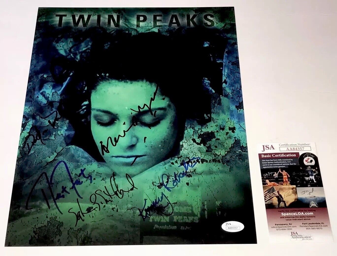 David Lynch TWIN PEAKS Cast X5 Signed 11x14 Photo Poster painting In Person Autograph JSA COA