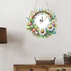 DIY Daisy Mushroom Diamond Clock Art Pendant Home Wall Decoration Crafts