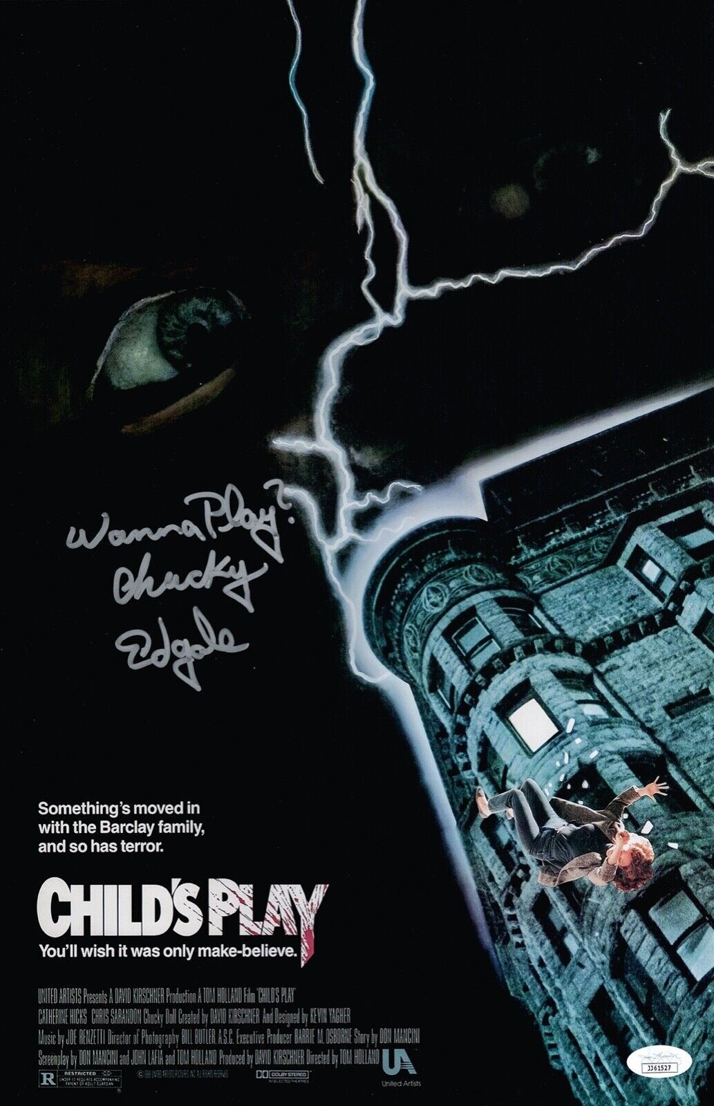 ED GALE Signed CHUCKY 11x17 Photo Poster painting Child's Play In Person Autograph JSA COA Cert