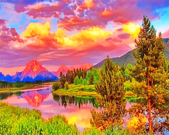 

Nature Beautiful View – Paint By Numbers - 40*50CM, 501 Original