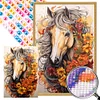 (40*60cm)Sunflower Horse - Round Partial AB Drill Diamond Painting