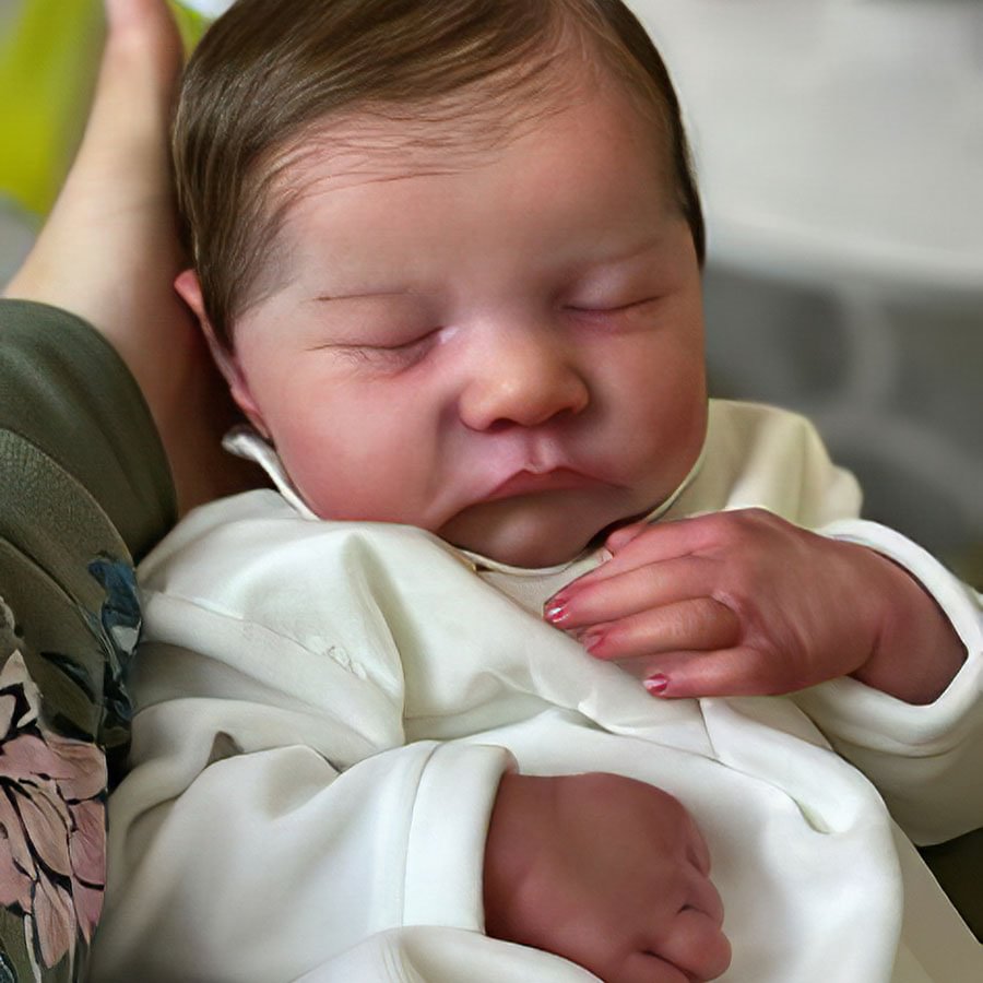 [New Series!] Real Newborn Reborn Baby Boy Realistic 12'' Eyes Closed Reborn Baby Doll Named Gideon