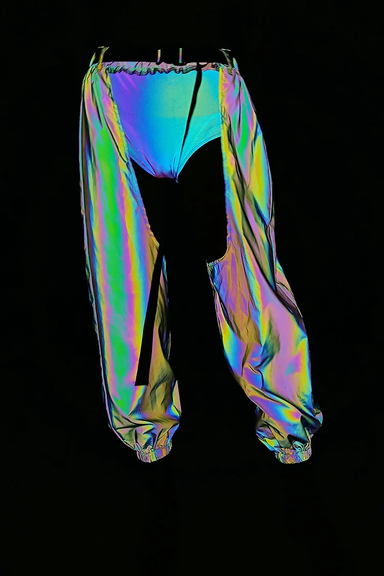 Punk High Waist Hollow Out Tapered Loose Pants