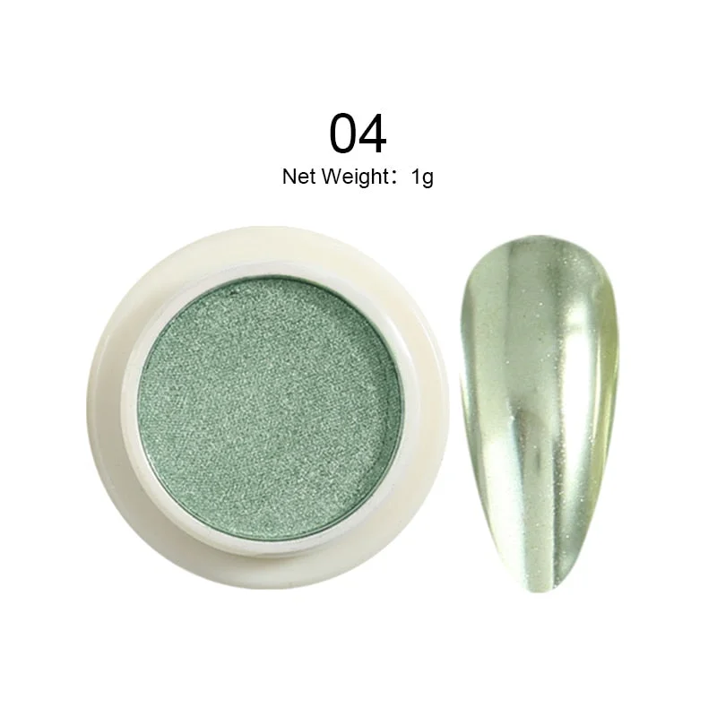 1 Box Solid Mirror Nail Glitters Powder Dust for Metal Nail Art Nail Powder Chrome Pigment DIY Nail Art Decorations
