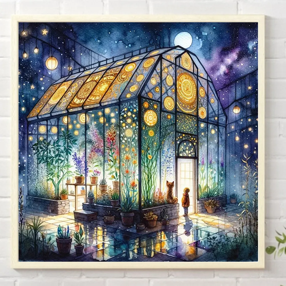 Partial AB Diamond Painting - Full Round Drill - Flower Room(Canvas|45*45cm)