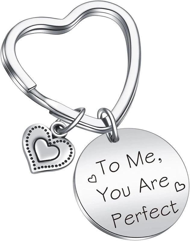 Minimalist Letter Heart Shape 201 Stainless Steel Valentine’S Day Unisex Keychain