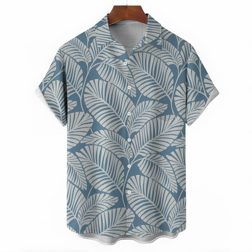 Tropical Leaf Pattern Shirt