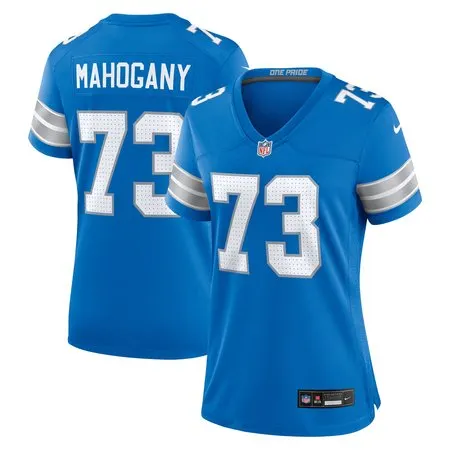 Women's Detroit Lions Christian Mahogany   Blue Team Game Jersey