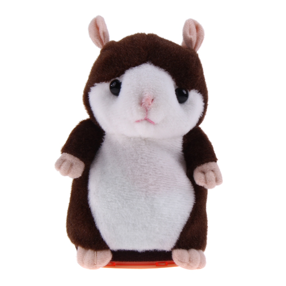 

Lovely Talking Hamster Plush Toy Cute Speak Talking Sound Record Talking To, Dark brown, 501 Original