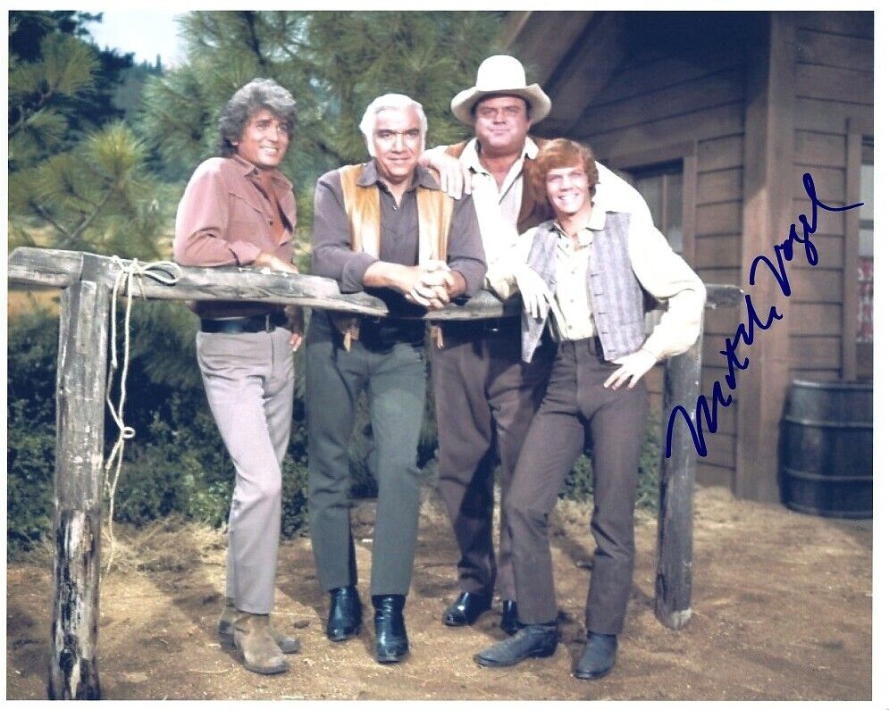 MITCH VOGEL hand-signed BONANZA 8x10 authentic w/ CARTWRIGHTS ON PONDEROSA