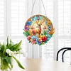 Diamond Painting Stained Glass Flower Moose Sun Catcher Pendant for Office Decor