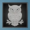 DIY Pearl Painting Owl for Home Wall Decor(25x25cm)