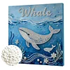 DIY Pearl Painting Whale for Home Wall Decor with Frame(30*30cm)