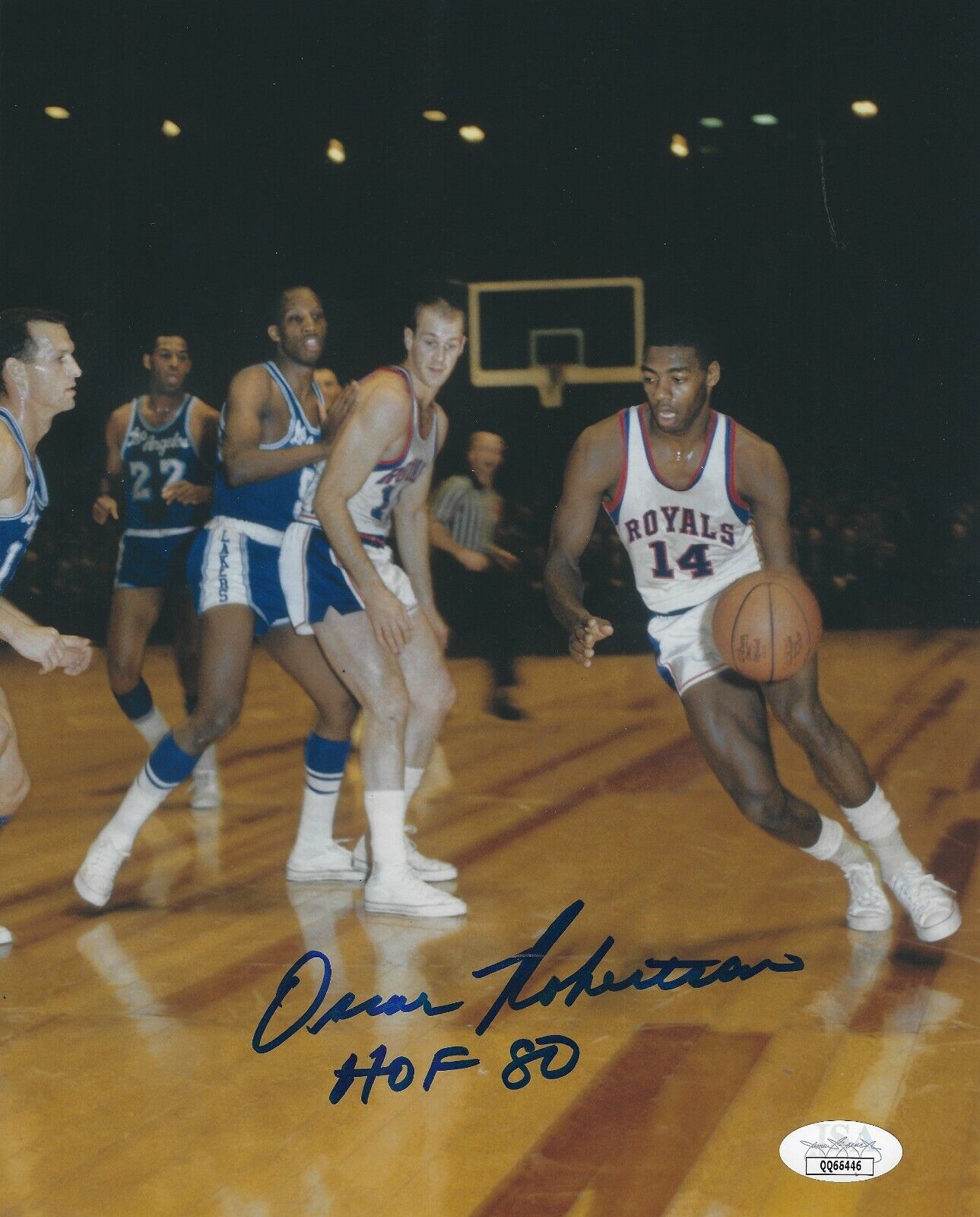 Autographed Oscar Robertson HOF 80