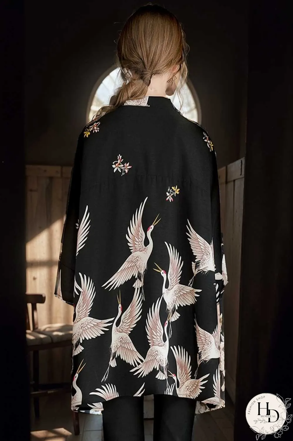 size curve blouses crane print loose oversized blouse