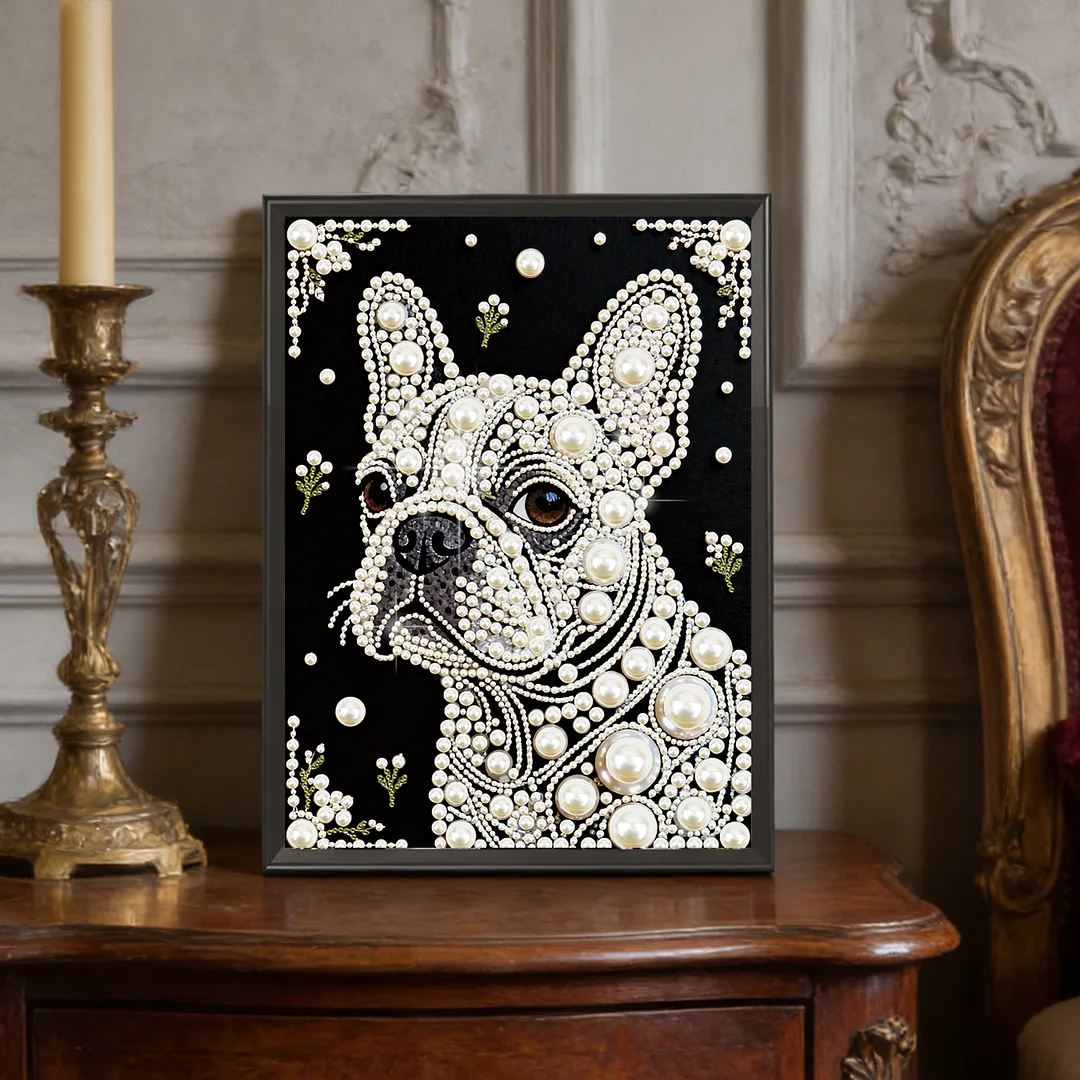 Puppy Special Shaped 5D DIY Partial Drill Diamond Painting Kit Home Art 30x40cm