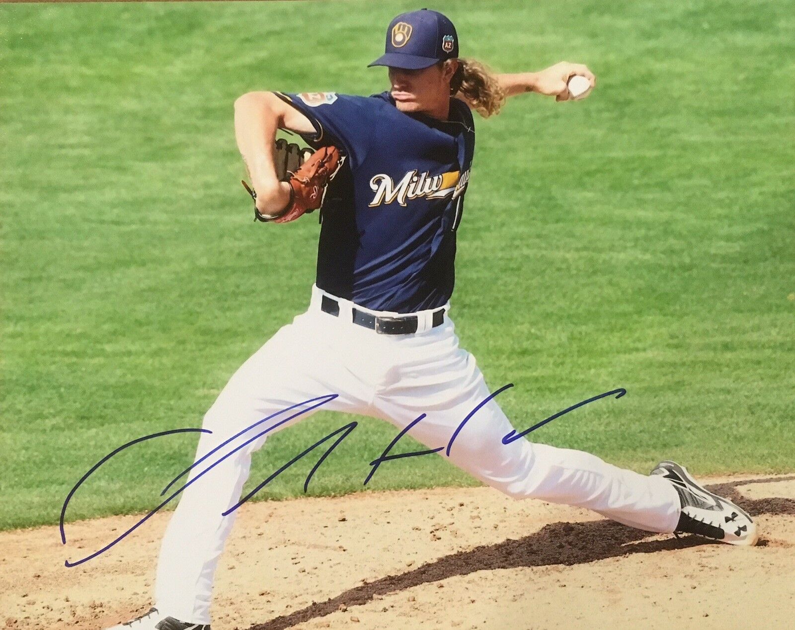 PROOF! JOSH HADER Signed Autographed 8x10 Photo Poster painting Milwaukee Brewers D