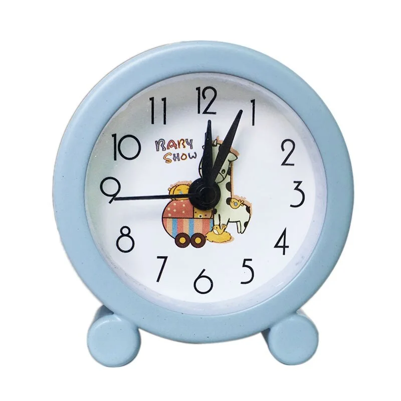 1PCs Creative Cute Cartoon Mini Metal Alarm Clock Portable Electronic Adults Travel Home Bed Desk Clock Decor Alarm Clock