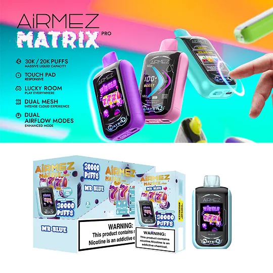 elfbar nachfüll pod läuft aus AiRMEZ Matrix 25K Disposable Vape Kit