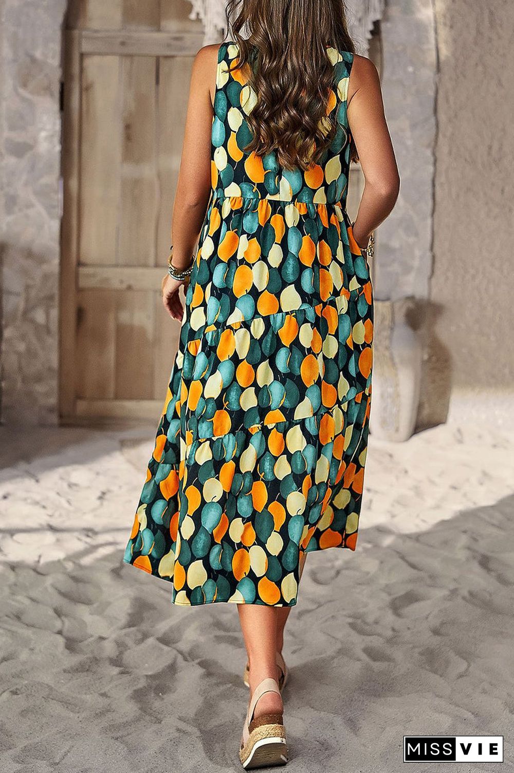 Elegant Floral Pocket Contrast O Neck A Line Dresses