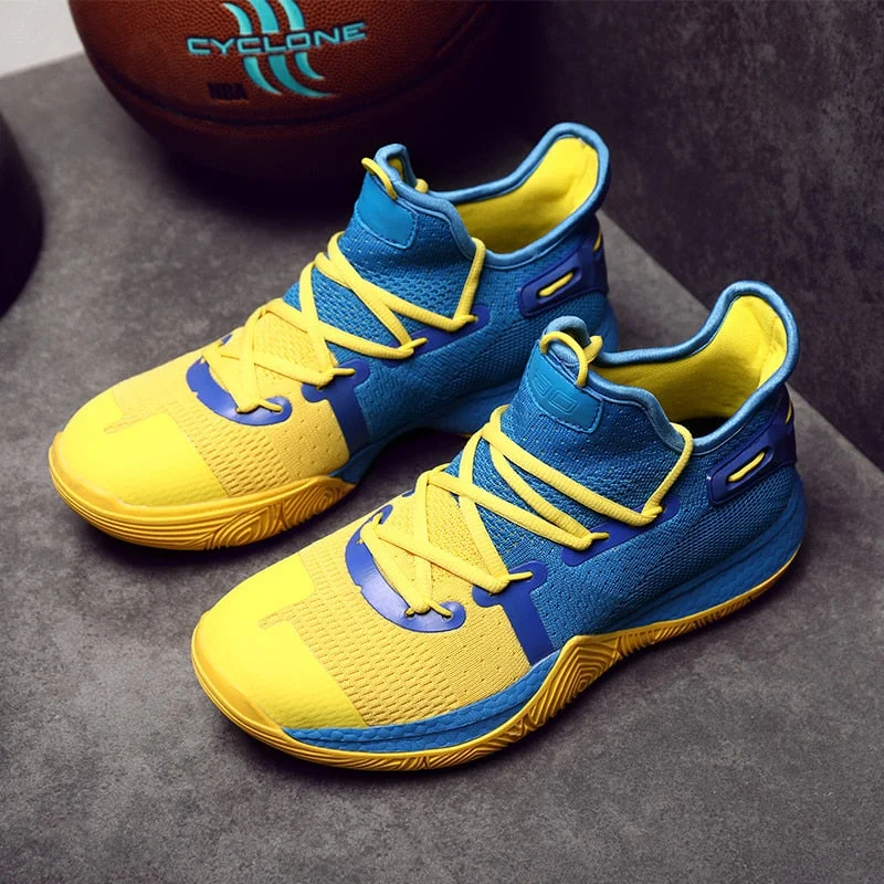 Men Breathable Basketball Shoes Man's Shockproof High Top Sneakers Cushioning Sport Shoes Outdoor Training Jordan Ankle Boots