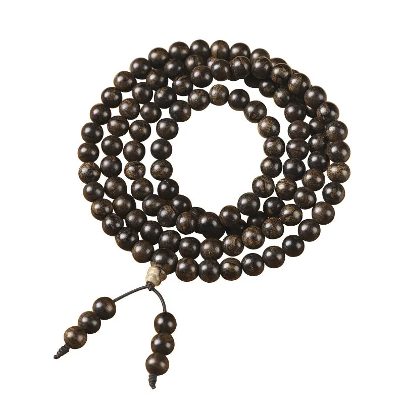 8mm Rose Quartz Power Bracelet - Gemstone Ball Beads, Buddha Style, Adjustable