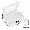 24Pcs Round Bottles No Insert Diamond Painting Containers Multi Purpose Portable Plastic Case Box with Stickers & Compartments Arts Crafts Storage Bottle for Hardware Rhinestone (24pcs-no)