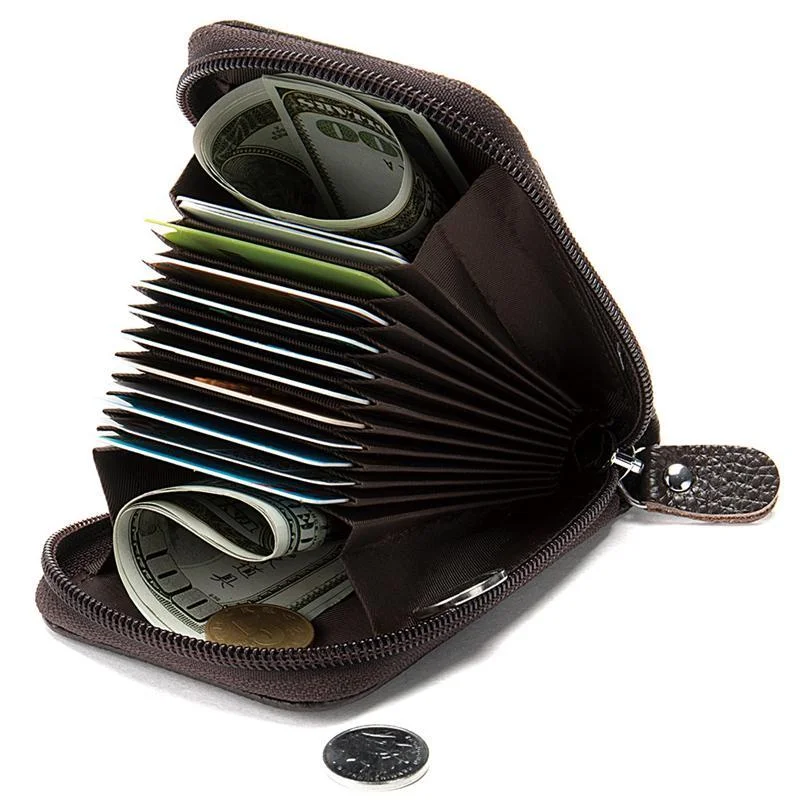 Unisex Creative Organ Card Holder Leather Large-Capacity Wallet