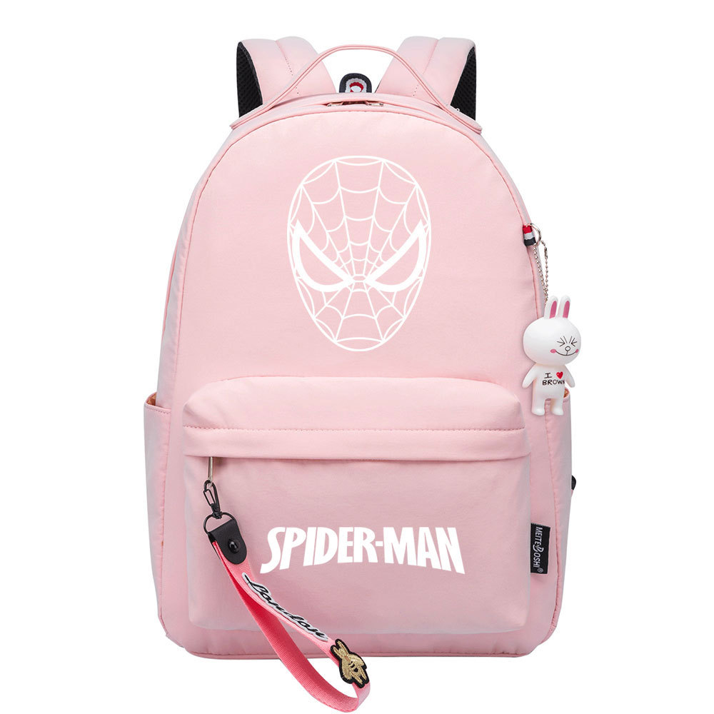 Spider-Man Backpack - Stylish and Spacious School Bag with Cartoon Accessories and Dual Side Pockets for Leisure and Travel-Mayoulove