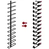 [US Local Warehouse] 5 Pack 12 Bottle Wine Rack Wall Mounted for 60 Bottles DIY Detachable Wine Holder Metal Storage Rack for Kitchen Dining Room Bar