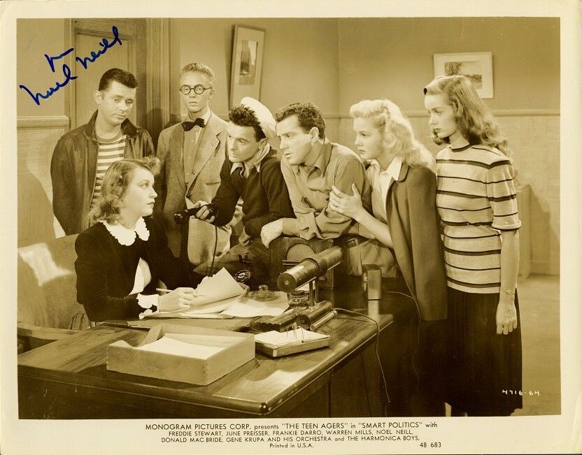 NOEL NEILL In-person Signed Photo Poster painting - The Teen Agers