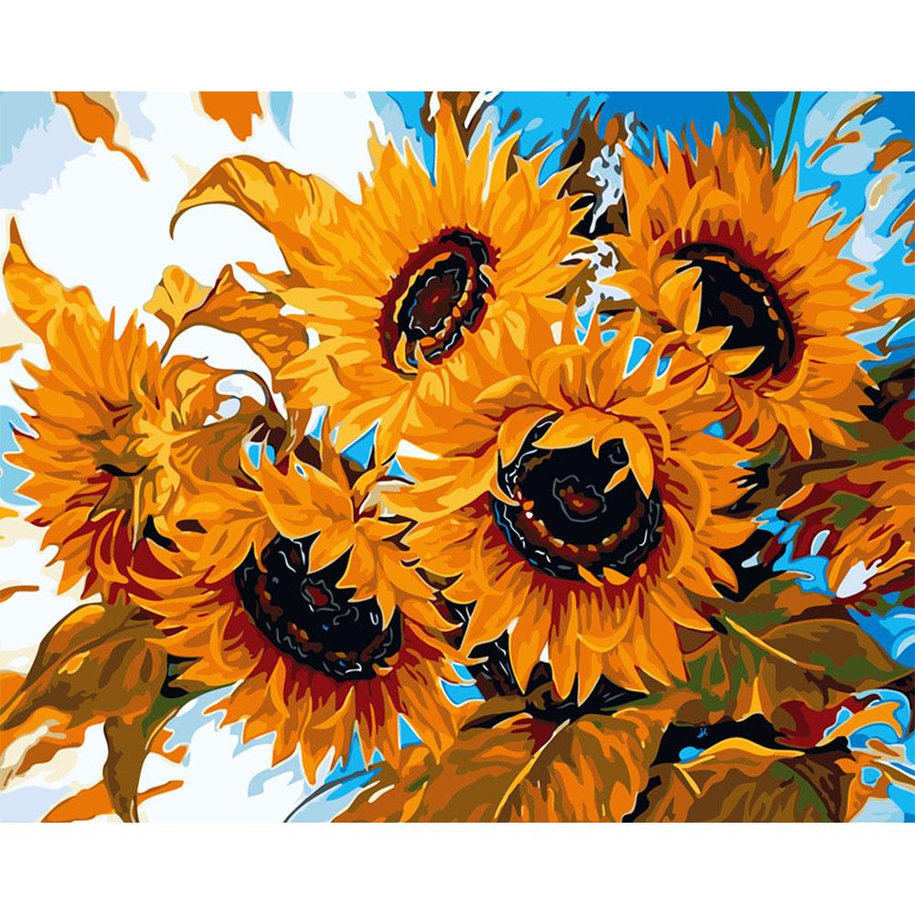 

40x50cm - Paint By Numbers Brilliant Sunflower, 501 Original