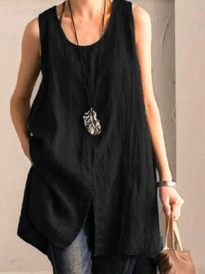 Ladies Sleeveless Vest Casual Top