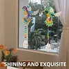 2PCS Spread-Winged Bird 5D DIY Diamond Painting Wind Chimes Suncatcher Kit Double Sided Diamond Art Kits Suncatcher with Crystal Pendant for Home Wall Window Decor Adults DIY Art Craft
