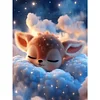 Diamond Painting -DIY Round Drill Deer Sleeping on the Clouds