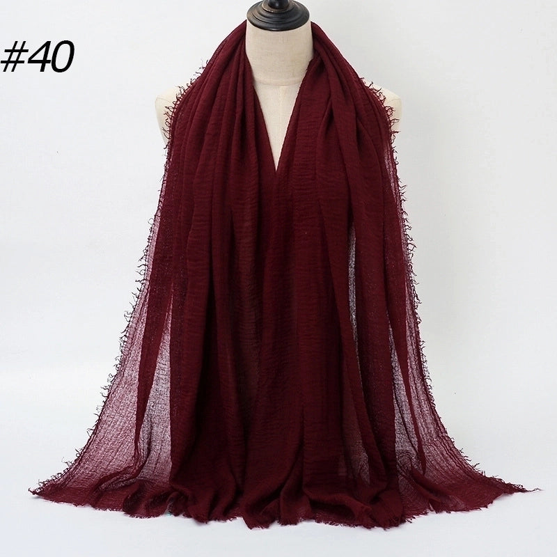 20 Pieces Fashion Solid Color Cotton Pashmina Scarves